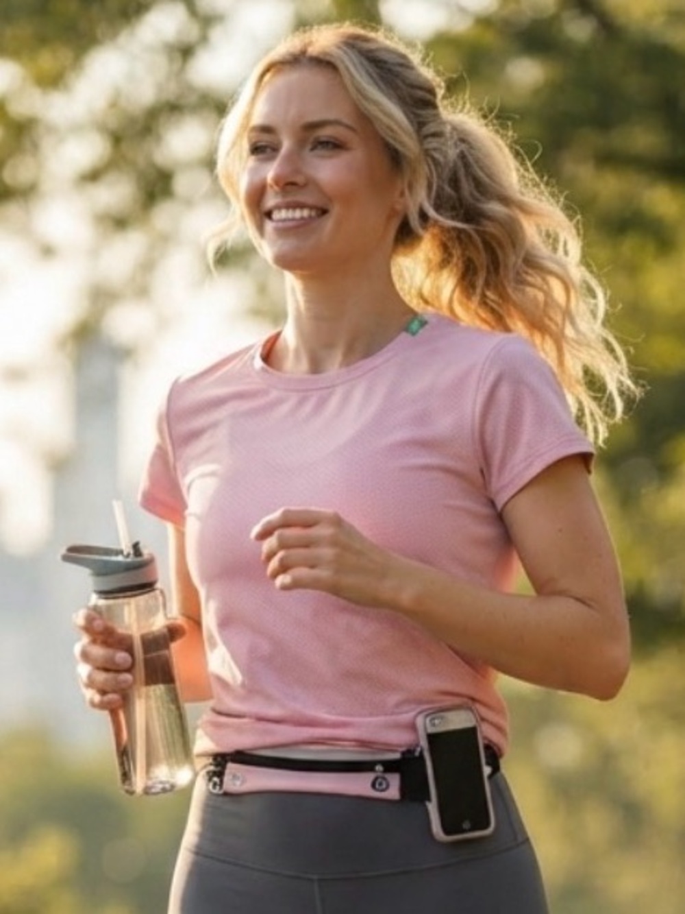Women’s Short-Sleeve Performance Tee in Light Pink